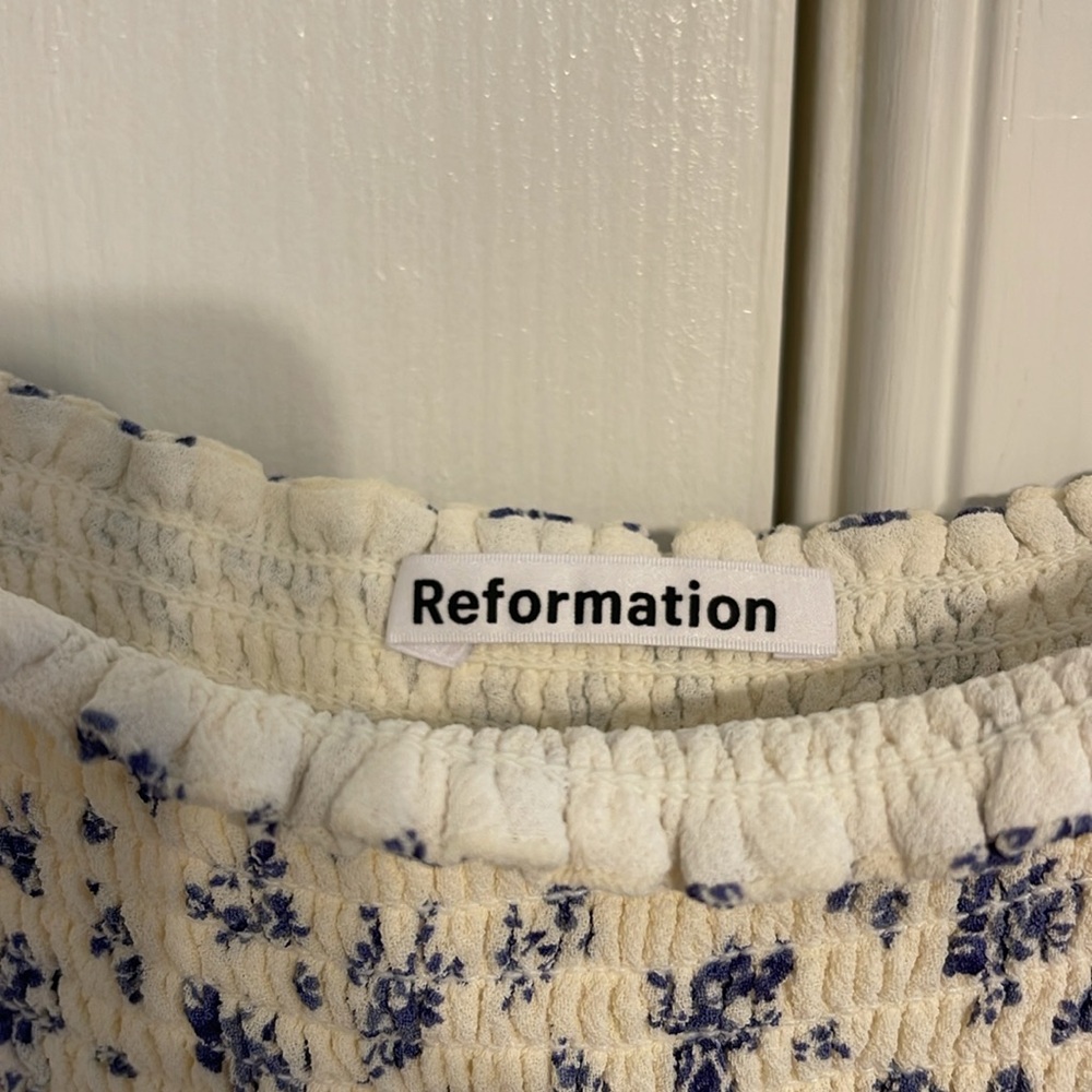 Reformation Floral Ruched Top - Picture 2 of 3